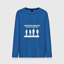 Лонгслив хлопковый мужской Nickelback: When we stand together цвета синий — фото 1
