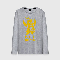 Лонгслив хлопковый мужской Praise the Sun, цвет: меланж