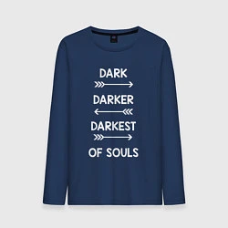 Лонгслив хлопковый мужской Darkest of Souls, цвет: тёмно-синий