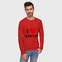 Лонгслив хлопковый мужской Love Apple, цвет: красный — фото 2