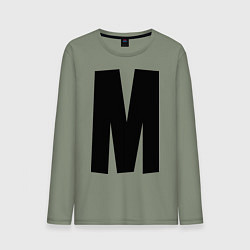 Лонгслив хлопковый мужской Мы(М), цвет: авокадо