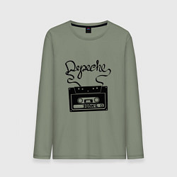 Лонгслив хлопковый мужской Depeche Mode: Tape, цвет: авокадо