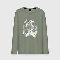 Лонгслив хлопковый мужской Korn, цвет: авокадо
