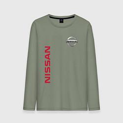Лонгслив хлопковый мужской Nissan Style, цвет: авокадо