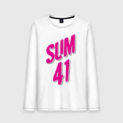 Лонгслив хлопковый мужской Sum 41: Pink style, цвет: белый