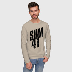 Лонгслив хлопковый мужской Sum Forty One, цвет: миндальный — фото 2