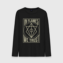 Лонгслив хлопковый мужской In Flames: We Trust, цвет: черный