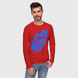 Лонгслив хлопковый мужской A state of trance, цвет: красный — фото 2