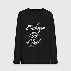 Лонгслив хлопковый мужской Echoes of Pink Floyd, цвет: черный