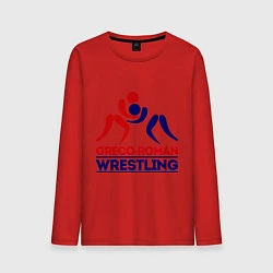 Лонгслив хлопковый мужской Greco-roman wrestling, цвет: красный