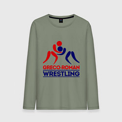 Лонгслив хлопковый мужской Greco-roman wrestling, цвет: авокадо