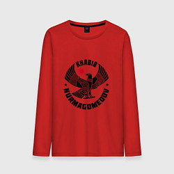 Лонгслив хлопковый мужской Khabib: Dagestan Eagle, цвет: красный