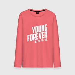 Лонгслив хлопковый мужской Young Forever, цвет: коралловый