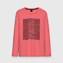 Лонгслив хлопковый мужской Unknown Pleasures, цвет: коралловый