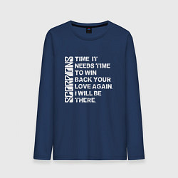 Лонгслив хлопковый мужской Scorpions - Still loving you, цвет: тёмно-синий