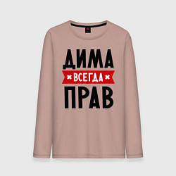 Мужской лонгслив Дима всегда прав