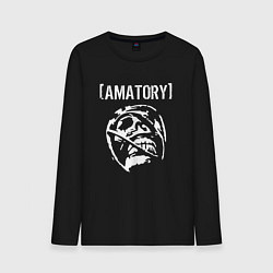 Лонгслив хлопковый мужской Amatory, цвет: черный