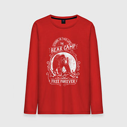 Лонгслив хлопковый мужской Bear Camp Free Forever, цвет: красный