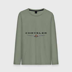 Лонгслив хлопковый мужской Chrysler logo, цвет: авокадо