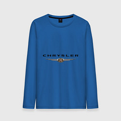 Лонгслив хлопковый мужской Chrysler logo цвета синий — фото 1