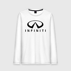 Лонгслив хлопковый мужской Infiniti logo, цвет: белый