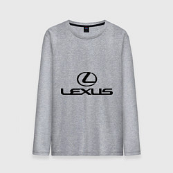 Лонгслив хлопковый мужской Lexus logo, цвет: меланж