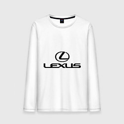 Лонгслив хлопковый мужской Lexus logo цвета белый — фото 1