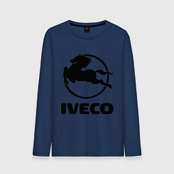Лонгслив хлопковый мужской Iveco, цвет: тёмно-синий