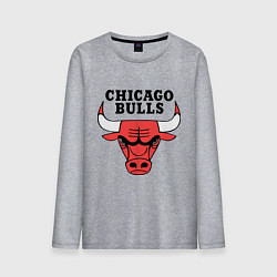 Лонгслив хлопковый мужской Chicago Bulls, цвет: меланж