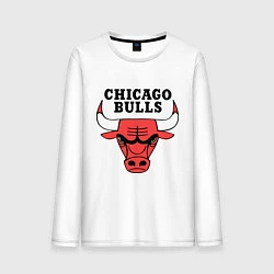 Лонгслив хлопковый мужской Chicago Bulls, цвет: белый