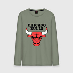 Лонгслив хлопковый мужской Chicago Bulls, цвет: авокадо