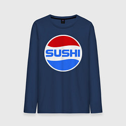 Лонгслив хлопковый мужской Sushi Pepsi, цвет: тёмно-синий