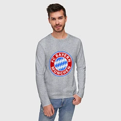 Лонгслив хлопковый мужской Bayern Munchen FC, цвет: меланж — фото 2