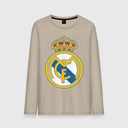 Лонгслив хлопковый мужской Real Madrid FC, цвет: миндальный