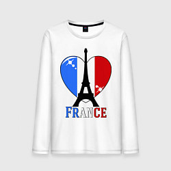 Лонгслив хлопковый мужской France Love, цвет: белый