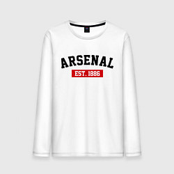 Лонгслив хлопковый мужской FC Arsenal Est. 1886, цвет: белый