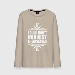 Лонгслив хлопковый мужской Harvest Themselves, цвет: миндальный