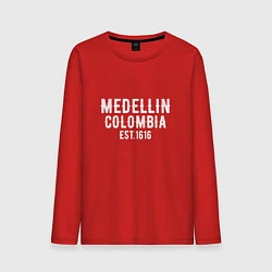 Лонгслив хлопковый мужской Medellin est. 1616, цвет: красный