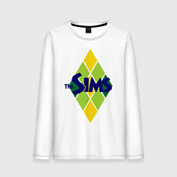 Лонгслив хлопковый мужской The Sims, цвет: белый
