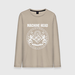 Лонгслив хлопковый мужской Machine Head MCMXCII, цвет: миндальный