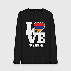 Лонгслив хлопковый мужской Love Armenia цвета черный — фото 1