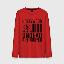 Лонгслив хлопковый мужской Hollywood Undead: flag цвета красный — фото 1