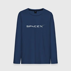 Лонгслив хлопковый мужской SpaceX, цвет: тёмно-синий