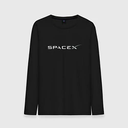 Лонгслив хлопковый мужской SpaceX, цвет: черный