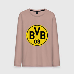 Лонгслив хлопковый мужской BVB 09, цвет: пыльно-розовый