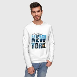 Лонгслив хлопковый мужской White New York, цвет: белый — фото 2