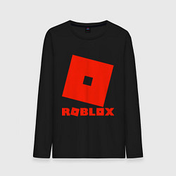 Лонгслив хлопковый мужской Roblox Logo, цвет: черный