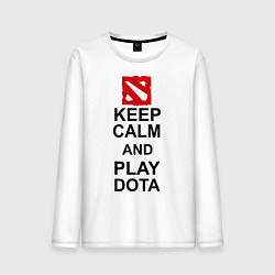 Мужской лонгслив Keep Calm & Play Dota