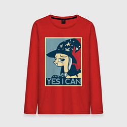 Лонгслив хлопковый мужской MLP: Yes I Can, цвет: красный