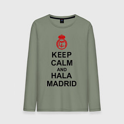 Лонгслив хлопковый мужской Keep Calm & Hala Madrid, цвет: авокадо